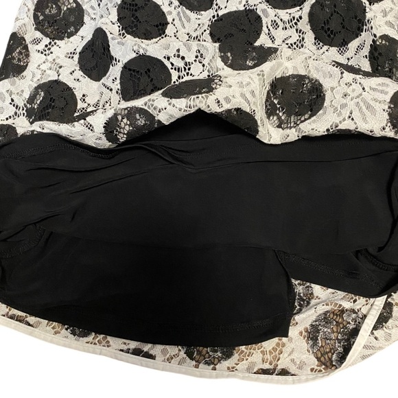 Zara Contrast Fabric Lace Polka Dot Mini Shift Dress NWT Size Small - Picture 5 of 7
